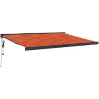 vidaXL Markise Einziehbar Orange und Braun 4x3 m Stoff & Aluminium