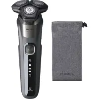 Philips SHAVER Series 5000 S5587/10 Elektrischer Nass- und Trockenrasierer, Rotationstrasierer, Grau, SteelPrecision, SkinIQ, SH71, 2 Jahr(e), Akku