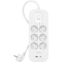 Belkin 650 J Überspannungsschutz 6 Steckdosen Mehrfachsteckdose 18w