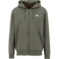 Alpha industries Basic Zip-Hoodie Herren Baumwolle grün, 3XL
