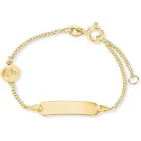 Amor Goldarmband "Schutzengel", gold (gelbgoldfarben), Armbänder, Damen, 14cm, Gelbgold 375, Goldarmband, Made in Germany