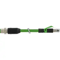 Murr Elektronik M12 St. 0° RJ45 St. 0° geschirmt, Ethernet PUR 2x2xAWG22 geschirmt gn UL,CSA+schleppk. 20m