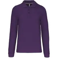 Kariban Herren Polo-Shirt Langarmshirt Poloshirt Langarm Polohemd, Größe:M, Farbe:Schwarz