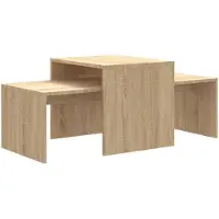 vidaXL Couchtisch-Set Sonoma-Eiche 100x48x40 cm Holzwerkstoff