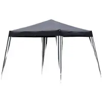 Handson Lifetime Garten Partyzelt 3 x 3 meter Faltbar - Gartenzelt Pavillon für Sonnenschutz - Weiß/Grau