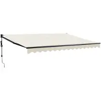 vidaXL Elektrische Markise mit Kurbel Creme 4x3 m