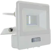 V-TAC VT-118S-1 10w LED flutlicht PIR sensor chip samsung SMD kaltweiß 6500K slim weiß IP65 - SKU 20294