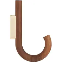 Gejst Hook Kleiderhaken Walnuss/Messing - , Holz, Metall