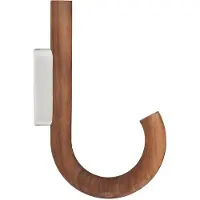 Gejst Hook Kleiderhaken Walnuss/Chrom - , Holz, Metall