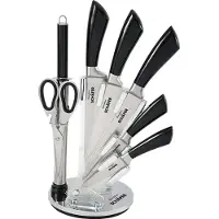 Schaefer Messerblock Messerset Metallic Black (8tlg) Ergonomische Griffe