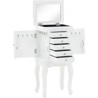 vidaXL Schmuckschrank Weiß
