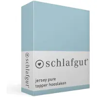 Schlafgut Spannbettlaken "PURE TOPPER in Gr. 90x200, 140x200 oder 180x200 cm, Laken für Topper", aus 100% Bio-Baumwolle, für Matratzen bis 10 cm Höhe, Bettlaken