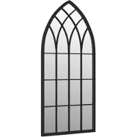 vidaXL Gartenspiegel Schwarz 70x30 cm Eisen