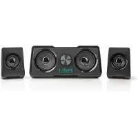 Nedis Gaming-Lautsprecher - Lautsprecherkanäle: 2.2 - Stromversorgung über USB - 3.5 mm Stecker - 48 W - LED - Lautstärke-Regler