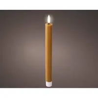 Lumineo LED-Stabkerzen aus Echtwachs, mit 6h Timer, 24,5 cm, 2 Stück