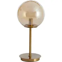 Light & Living Design table lamp Medina Gold with amber glass