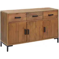 vidaXL Sideboard Braun 110x35x70 cm Massivholz Kiefer