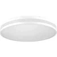 Ledino LED Deckenleuchte, Notlichtfunktion, Glas, Weiß, D 30 cm