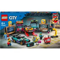 LEGO 60389 City Autowerkstatt, Mechaniker-Spielzeug-Werkstatt mit individuell gestaltbaren Spielzeugautos für Jungen und Mädchen ab 6 Jahren, Geschenkidee zum Geburtstag