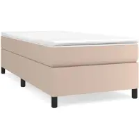 vidaXL Boxspringbettgestell Cappuccino-Braun 80x200 cm Kunstleder