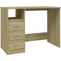 vidaXL Schreibtisch mit Schubladen Sonoma-Eiche 102x50x76 cm