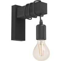 Eglo Landwandlampe Townshend Schwarzes Holz