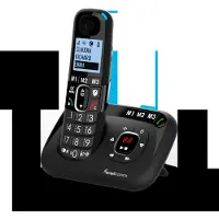 Amplicom BigTel 1580, DECT-Telefon, Drahtgebundenes & drahtloses Handgerät, Freisprecheinrichtung, Anrufer-Identifikation, Schwarz