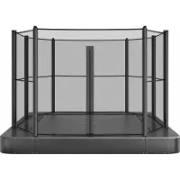 Akrobat Flat to the ground Trampolin Rechteck Primus Plus Anthrazit 520 x 305 cm