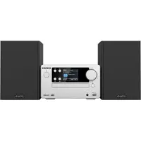 Kenwood Electronics M-725DAB-S, Heim-Audio-Mikrosystem, Schwarz, Silber, 50 W, 2-Wege, 75 dB, 10%