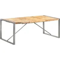 vidaXL Esstisch 200x100x75 cm Raues Mango-Massivholz