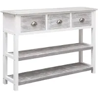 vidaXL Sideboard Antik-Grau 108x30x76 cm Massivholz Paulownia