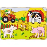 Goki Puzzle Holzpuzzle auf dem Bauernhof
