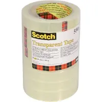Scotch Transparentes Klebeband 550, 19 mm x 66 m, 8 Rollen | Packung (8 Stück)