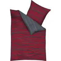 Kaeppel Wendebettwäsche rubinrot 1x 135x200 cm + 1x 80x80 cm