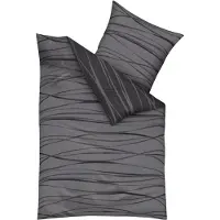 Kaeppel Wendebettwäsche dunkelgrau 1x 155x220 cm + 1x 80x80 cm