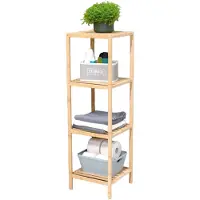 Alpina Badablage 4-lagig - Badmöbel - 32x33x108,5cm - Bambus
