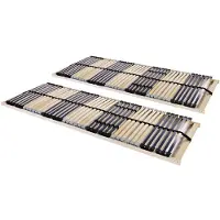 vidaXL Lattenroste 2 Stk. mit 42 Latten 7 Zonen 90x200 cm