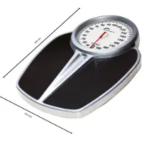 Little Balance Pro M 200, Mechanische Personenwaage, 200 kg, Schwarz, Silber, kg, Rechteck, Analog