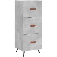 vidaXL Sideboard Betongrau 34,5x34x90 cm Holzwerkstoff
