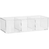 5 Five Durchsichtige Boxen mit Deckel groß Five - Selena - Transparent - Sortierboxen | Stapelbar | Bereit f\u00fcr den Einsatz