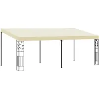 vidaXL Wand-Pavillon 6x3x2,5 m Cremeweiß