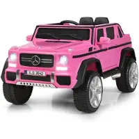 Coast Elektrisches Kinderauto - Mercedes Benz - bis zu 8 Jahren - Max. 30 kg - Rosa