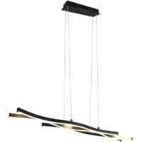 TRIO Leuchten - Design-Hängeleuchte schwarz mit gold inkl. LED dimmbar - Blaze I Wohnzimmer I Schlafzimmer - Metall Andere - I (nicht austauschbare) LED