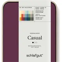 Schlafgut Spannbettlaken "CASUAL u.a. in Gr. 90x200, 140x200 oder 180x200 cm, 100% Baumwolle", Bettlaken für Matratzen bis 25 cm Höhe, zuverlässig, langlebig, weich