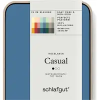 Schlafgut Spannbettlaken "CASUAL u.a. in Gr. 90x200, 140x200 oder 180x200 cm, 100% Baumwolle", Bettlaken für Matratzen bis 25 cm Höhe, zuverlässig, langlebig, weich