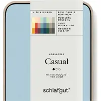 Schlafgut Spannbettlaken "CASUAL u.a. in Gr. 90x200, 140x200 oder 180x200 cm, 100% Baumwolle", Bettlaken für Matratzen bis 25 cm Höhe, zuverlässig, langlebig, weich