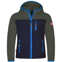 TROLLKIDS Kids Stavanger Jacket ivy/navy/electric blue - Größe 128 Kinder 706