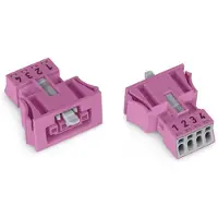 Wago 890-784/081-000 Buchse Snap-In-Ausführung 4-polig, pink
