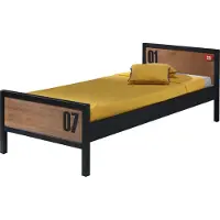 Vipack AXBE9019 Einzelbett Alex; ( 93 cm x 80 cm x 203 cm )