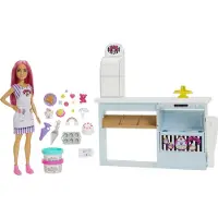 Barbie Bäckerei mit Puppe (pinke Haare), Set inkl. Zubehör